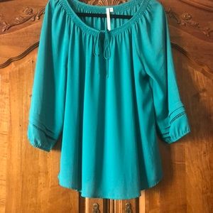 Flowing green blouse